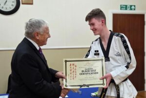 Martial Arts grading certificate presentation in Barnstaple
